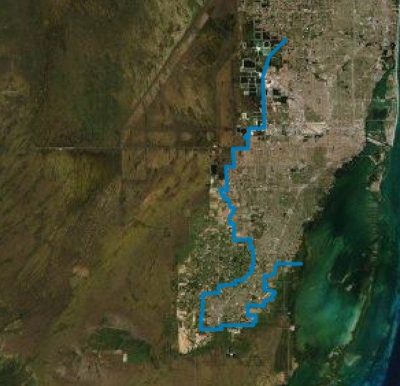 closer image of Florida's Urban Development Boundary